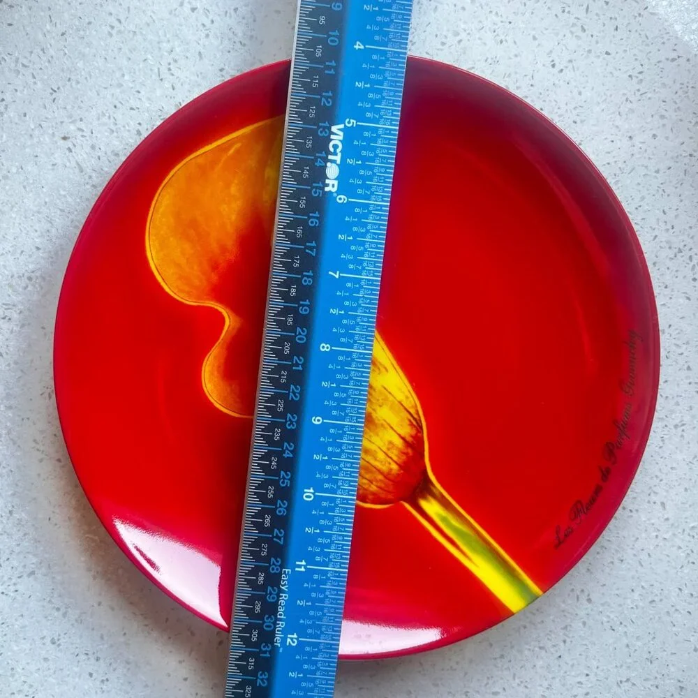 Signed Givenchy Les Fleurs De Parfums Red Calla Lily Decorative Plate 8.25" - Picture 5 of 7